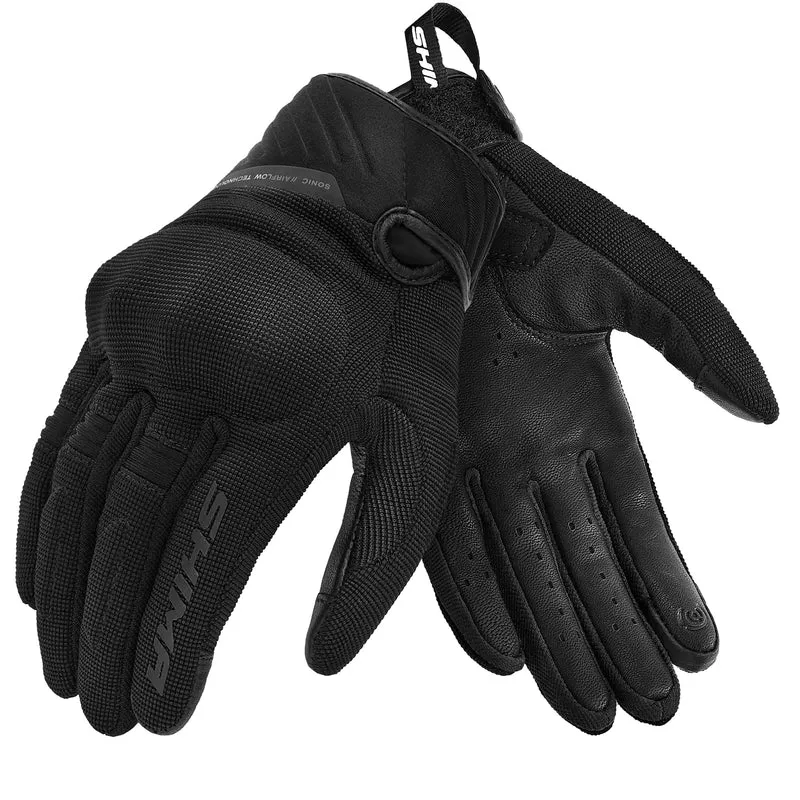 SHIMA SONIC GUANTES DE CUERO MOTO MUJER NEGRO