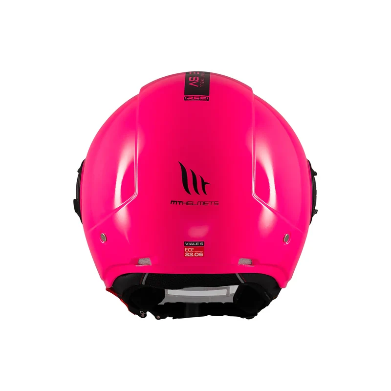 MT VIALE SV S SOLID CASCO DE MOTO A8 FLUOR ROSA BRILLO
