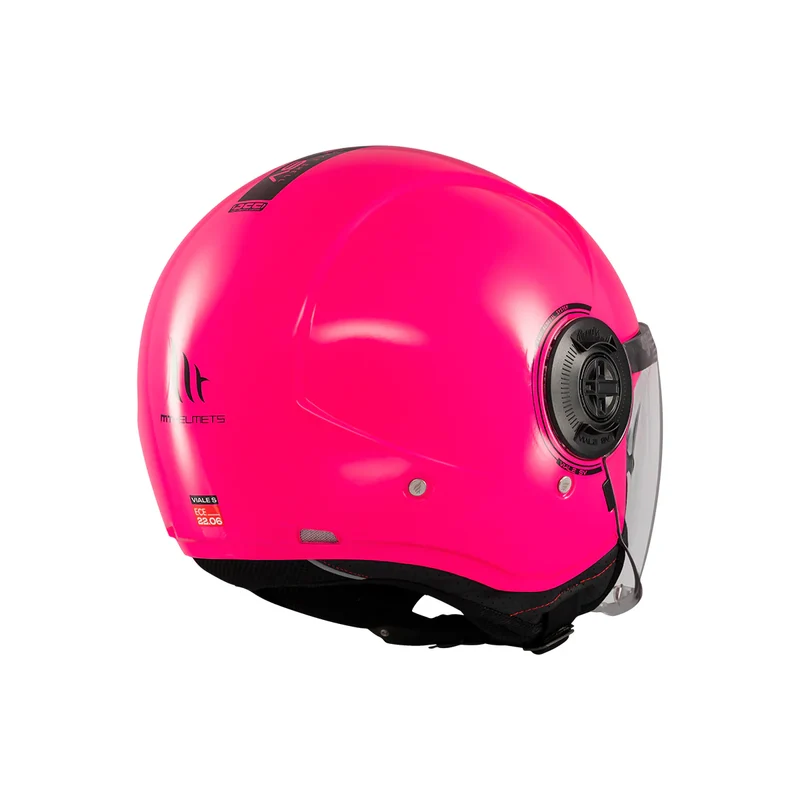 MT VIALE SV S SOLID CASCO DE MOTO A8 FLUOR ROSA BRILLO