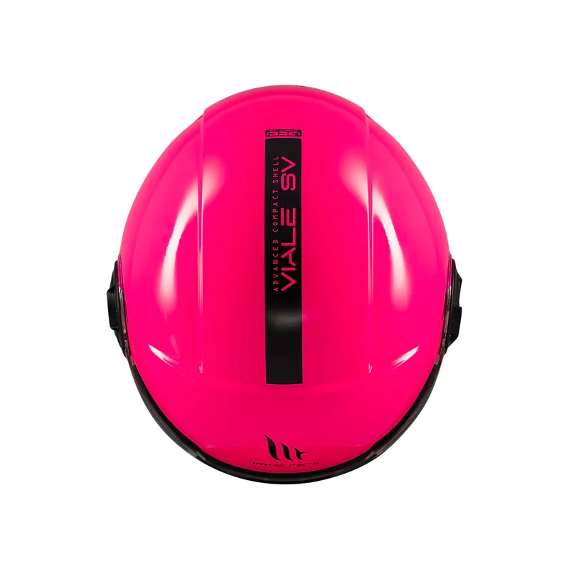 MT VIALE SV S SOLID CASCO DE MOTO A8 FLUOR ROSA BRILLO