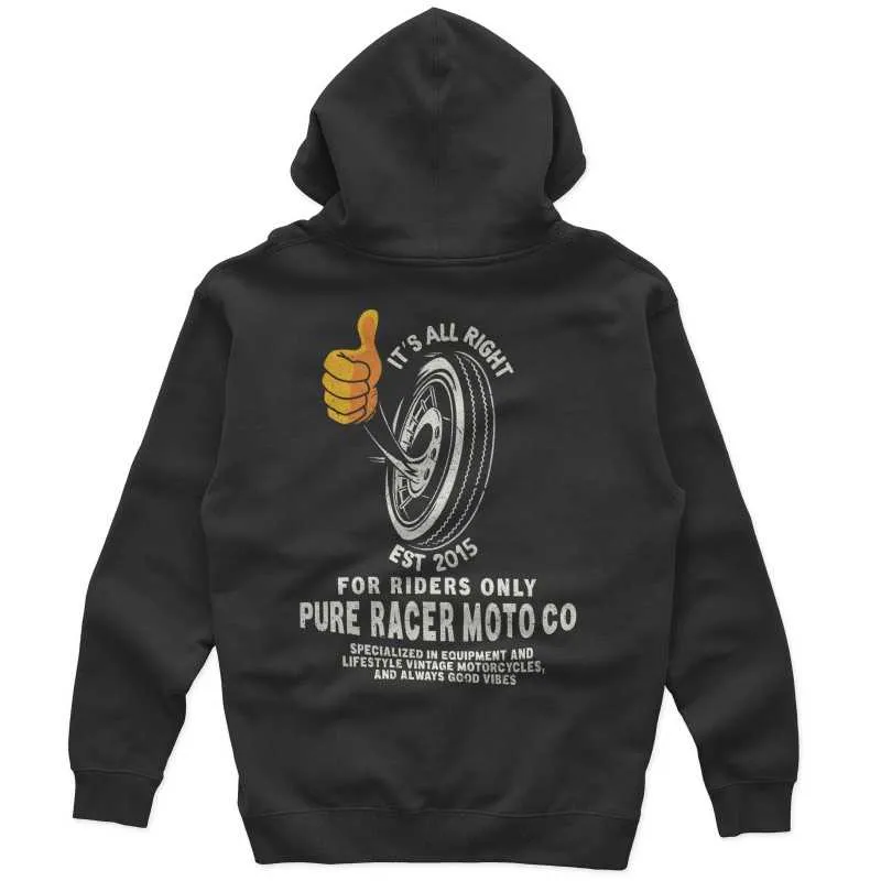 PURERACER SUDADERA CAPUCHA ITS ALL RIGHT BLACK