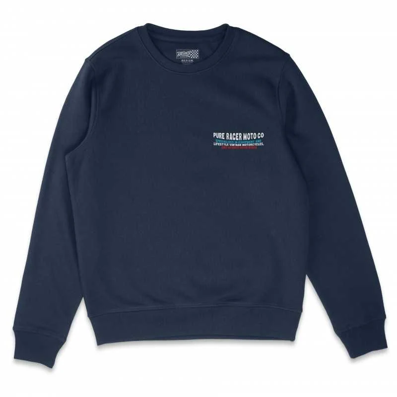 PURERACER SUDADERA STICKERS BLUE NAVY