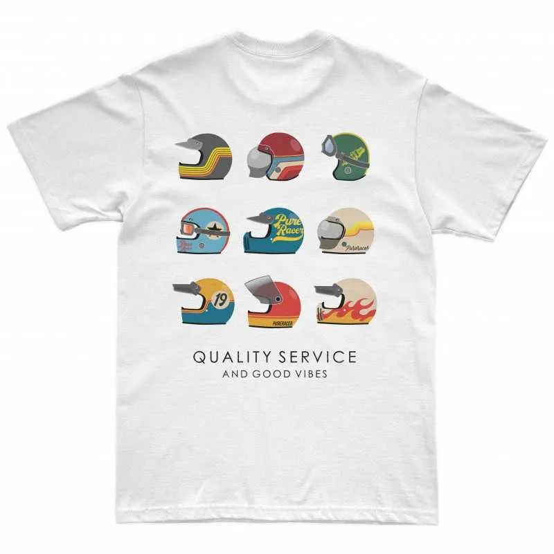PURERACER CAMISETA HELMET COLLECTION WHITE