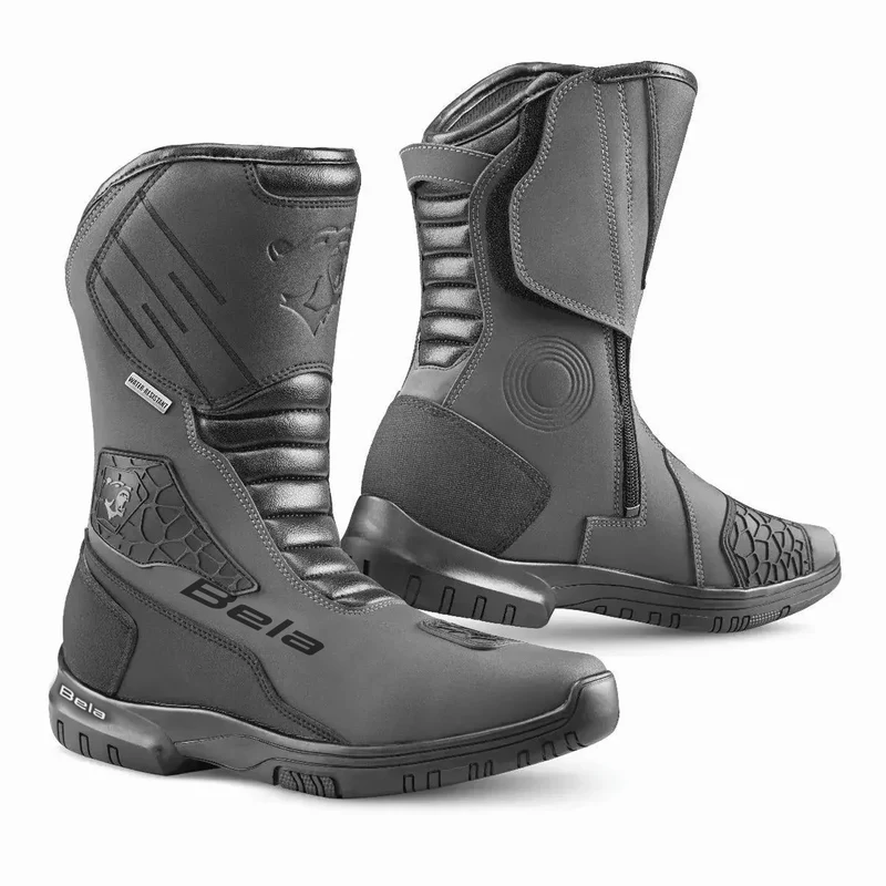 BELA GLADIATOR BOTAS DE MOTO TOURING PIEL NEGRO GRIS