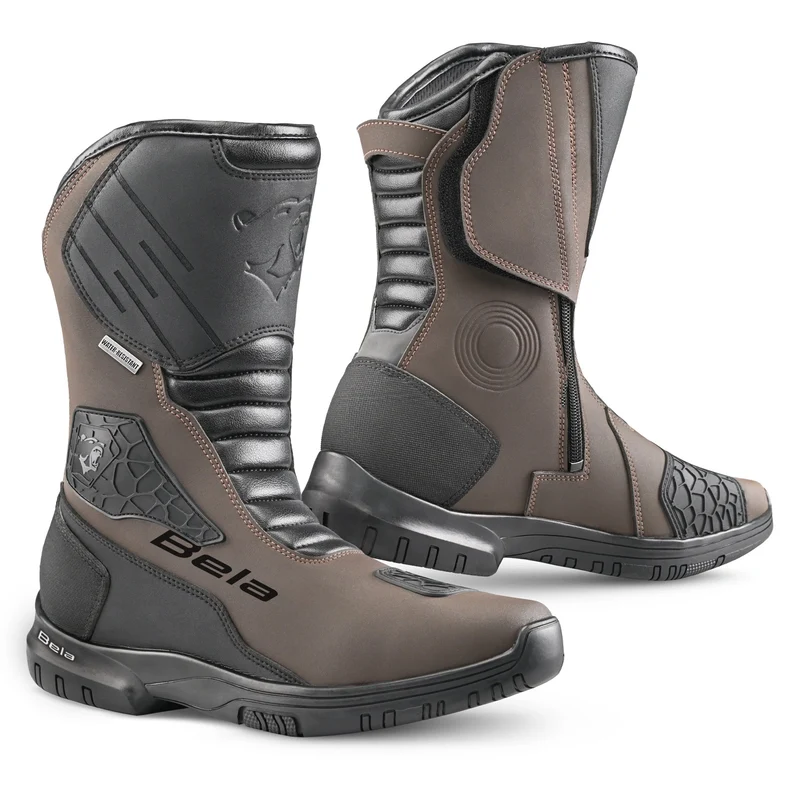 BELA GLADIATOR BOTAS DE MOTO TOURING PIEL NEGRO MARRON