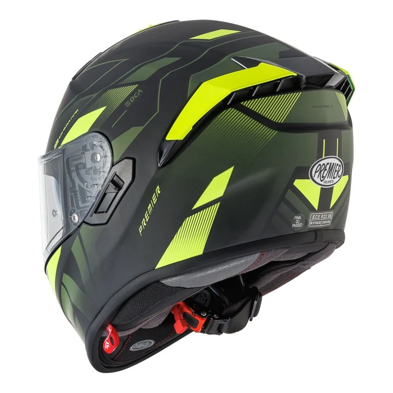 PREMIER EVOLUTION PRY9BM CASCO INTEGRAL DE MOTO NEGRO AMARILLO