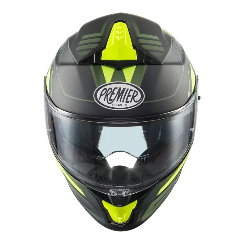 PREMIER EVOLUTION PRY9BM CASCO INTEGRAL DE MOTO NEGRO AMARILLO