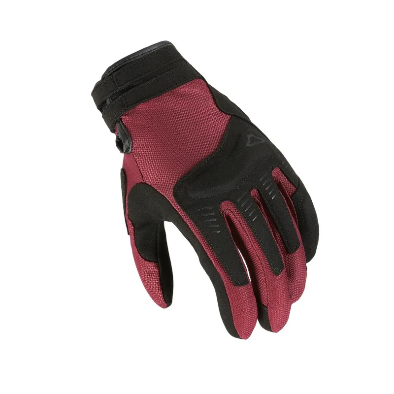 MACNA Darko mujer de moto verano Guantes Burdeos Negro