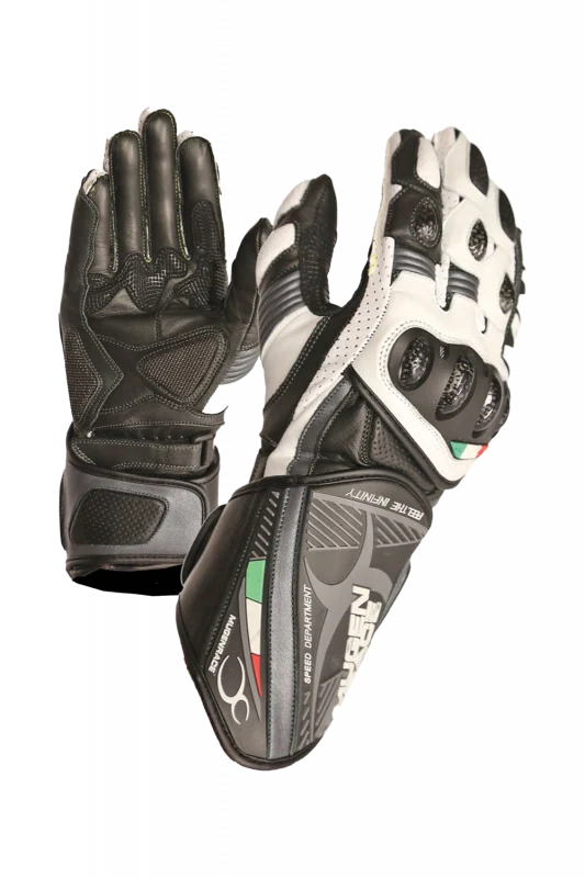 MUGENRACE NEPTUN Deportivos Turismo Moto Guantes Blanco Negro