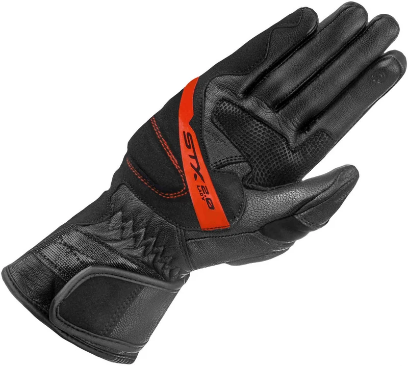 SHIMA STX 2.0 GUANTES LARGOS DE MOTO MUJER NEGRO ROJO