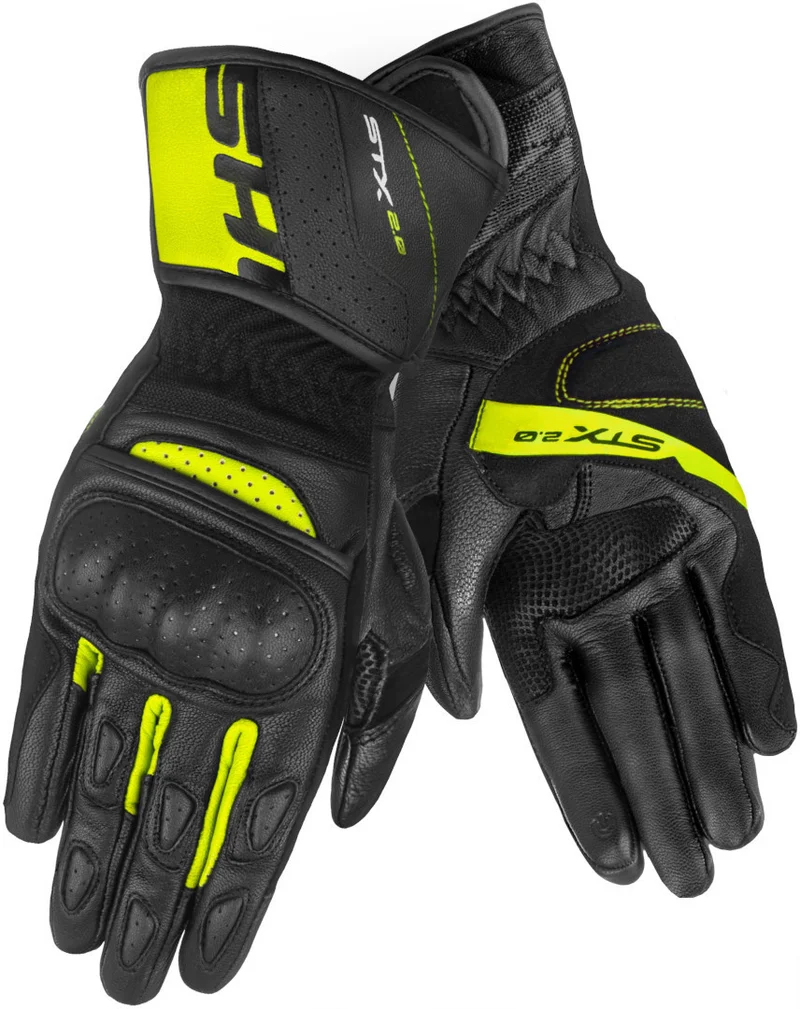 SHIMA STX 2.0 GUANTES LARGOS DE MOTO HOMBRE NEGRO AMARILLO