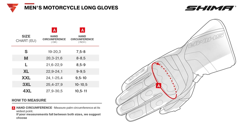 SHIMA RUSH GUANTES DE MOTO HOMBRE NEGRO