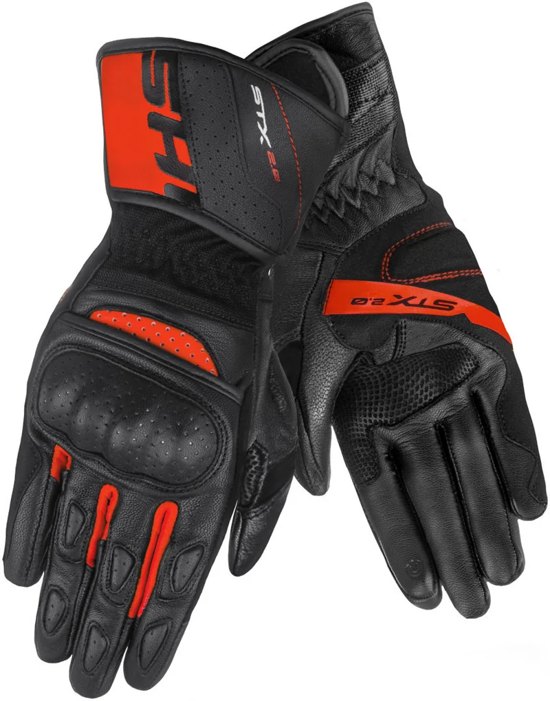 SHIMA STX 2.0 GUANTES LARGOS DE MOTO HOMBRE NEGRO ROJO