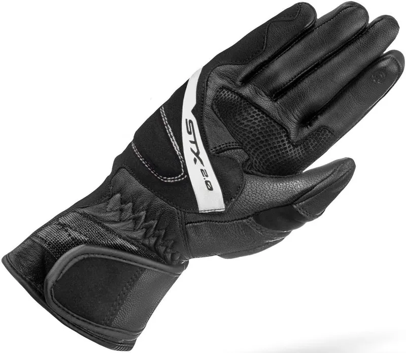 SHIMA STX 2.0 GUANTES LARGOS DE MOTO HOMBRE NEGRO BLANCO