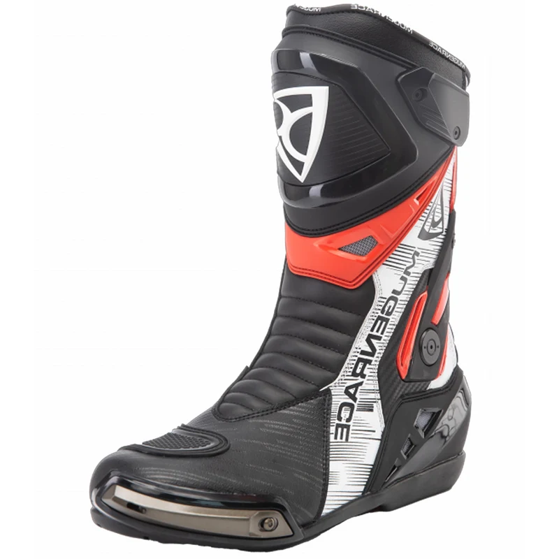 MUGENRACE BOT-MNR-2390 Phantom Plus Botas De Moto Negro Rojo