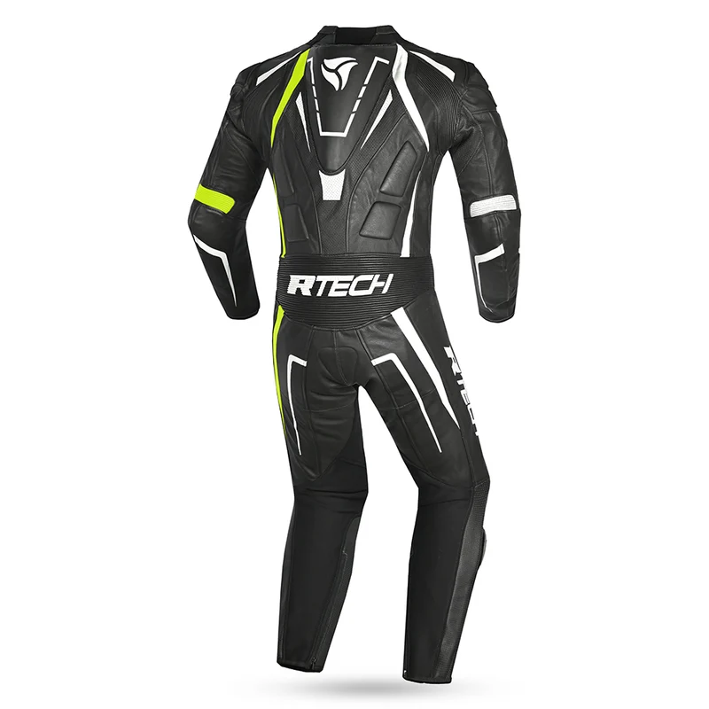 R-TECH DEFENDER GP 1 PC MONO DE MOTO NEGRO BLANCO AMARILLO