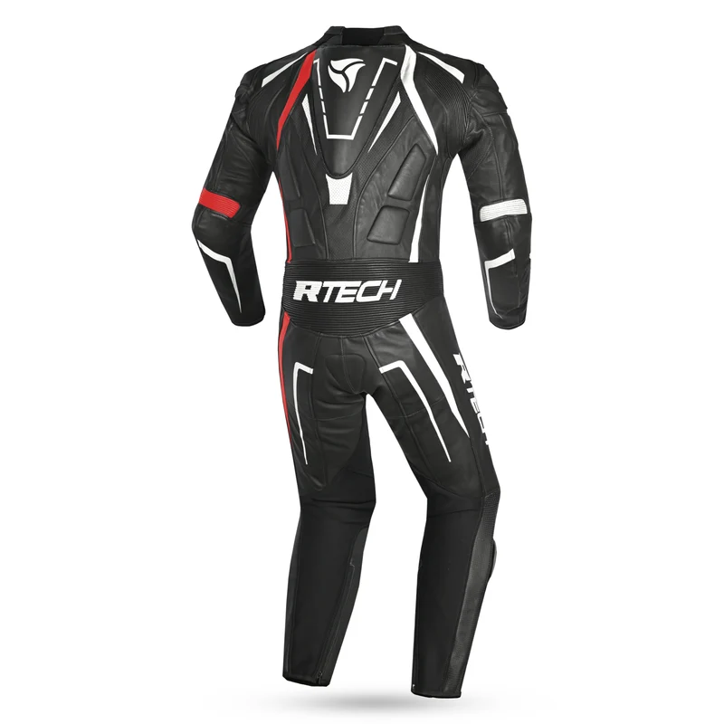 R-TECH DEFENDER GP 1 PC MONO DE MOTO NEGRO BLANCO ROJO