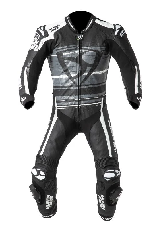 MUGENRACE MNR-2004 Rc Max Uno Traje Cuero Negro Gris Blanco