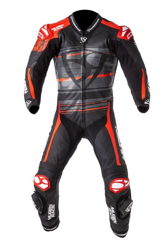 MUGENRACE MNR-2004 Rc Max Uno Traje Cuero Negro Gris Rojo