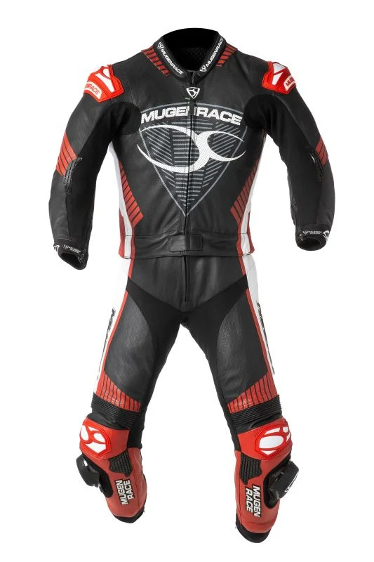 MUGENRACE MNR-1711 Traje Piel Impegnato Negro Blanco Rojo