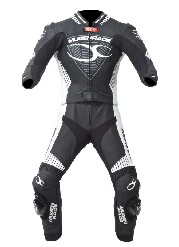 MUGENRACE MNR 1711 Impegnato-D Traje Piel Mujer Negro Blanco