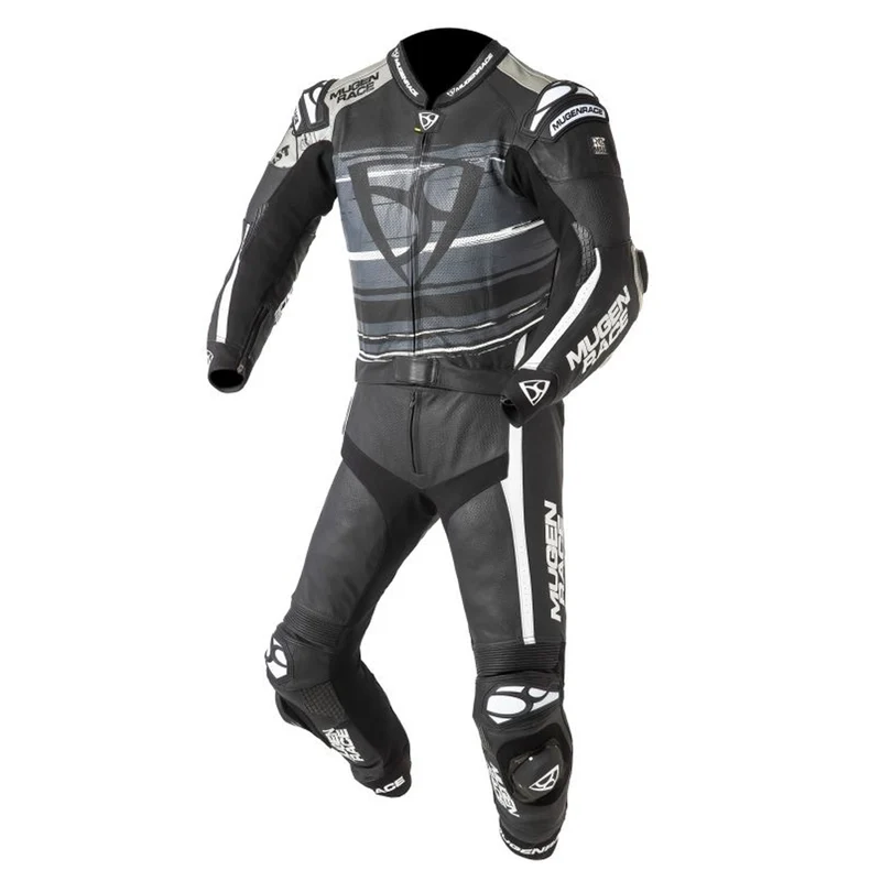 MUGENRACE MNR-2008 Rc-Max Due Traje Cuero Blanco Negro Gris