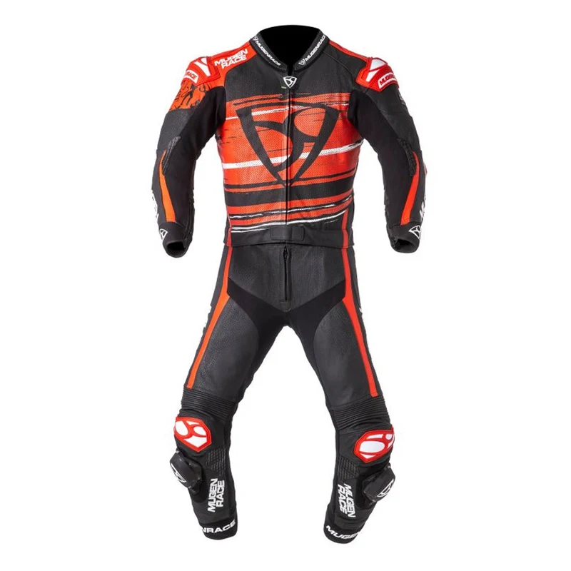 MUGENRACE MNR-2008 Rc-Max Due Traje Cuero Blanco Negro Rojo
