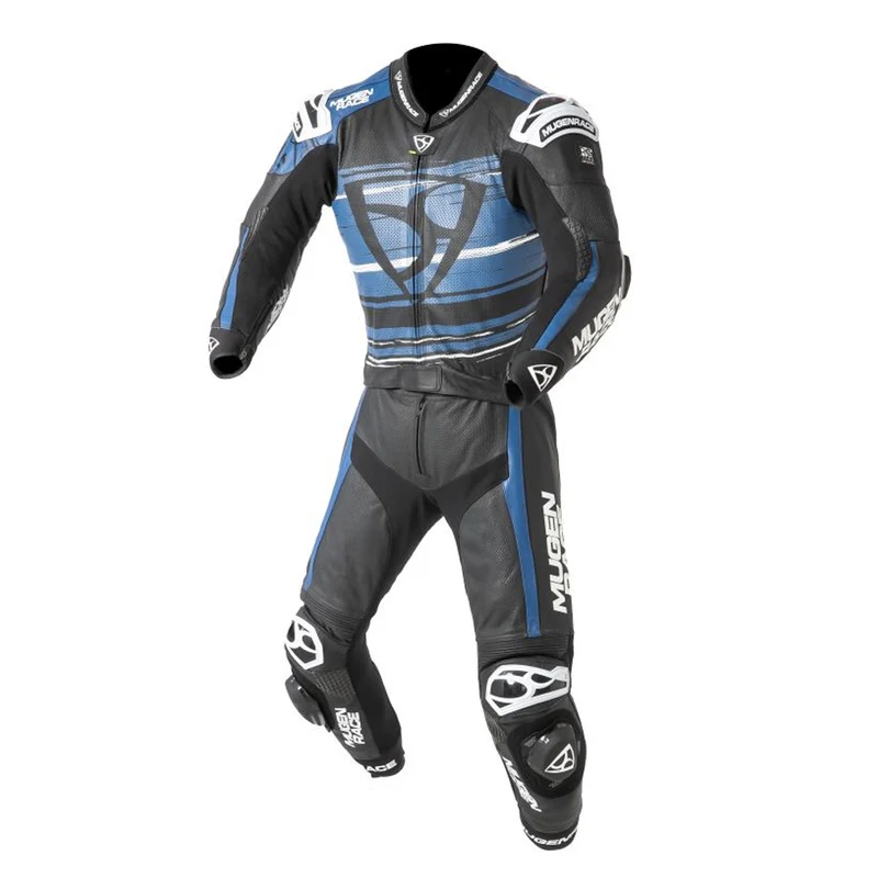MUGENRACE MNR-2008 Rc Max Due Traje Cuero Blanco Negro Azul