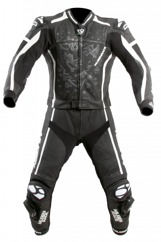 MUGENRACE MNR-2107 Rc Viale Due Traje Cuero Blanco Negro