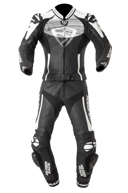 MUGENRACE MNR-2109 TRAJE CUERO Negro Blanco
