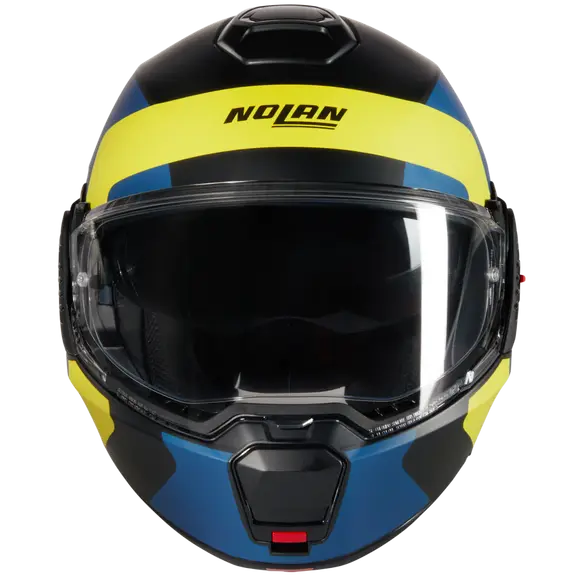 NOLAN N120-1 Omocromo 346 Moto Modular Casco Nero Azul Gillao