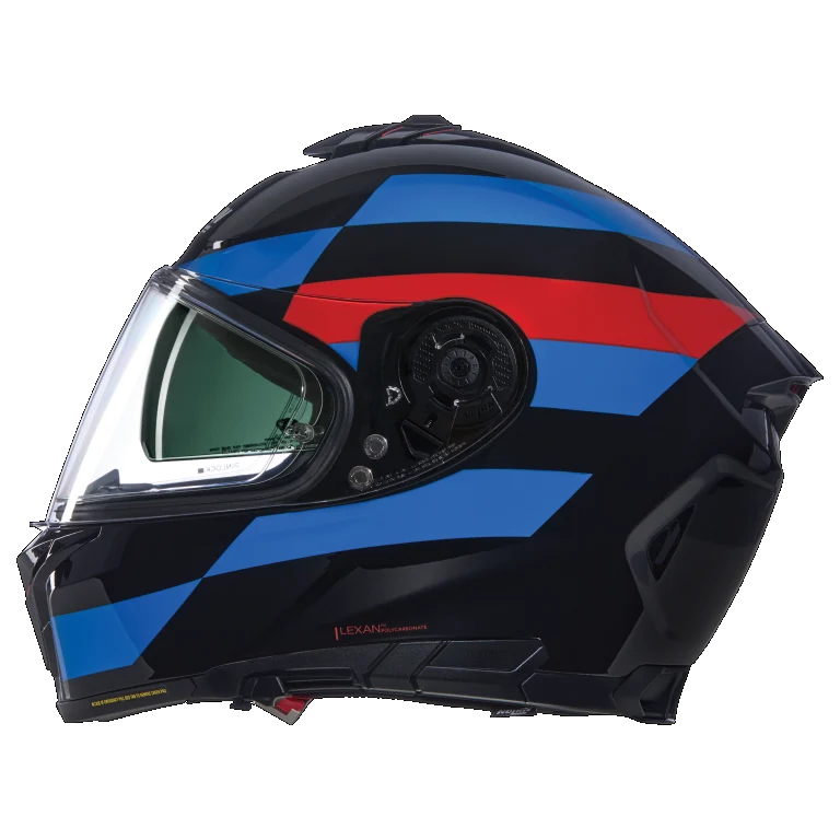 NOLAN N80-8 ALFIERE 347 CASCO INTEGRAL Moto Nero Azul Rosso