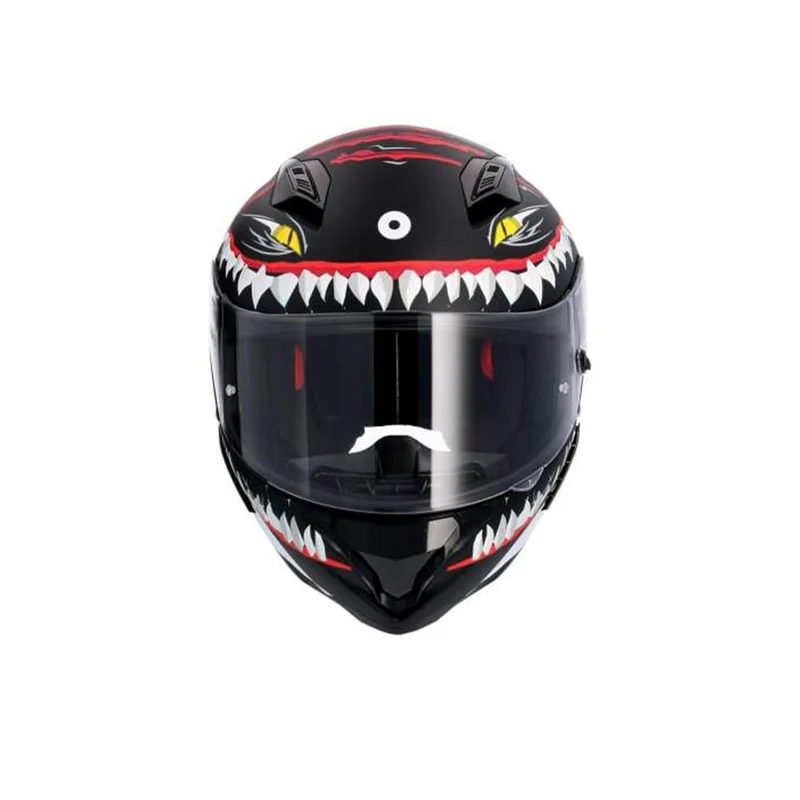 SHIRO HUNTER SHARK CASCO INTEGRAL DE MOTO NEGRO MATE