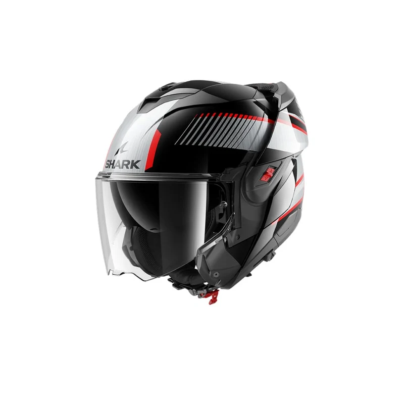 SHARK OXO SIEVE negro cromado plateado modular Casco