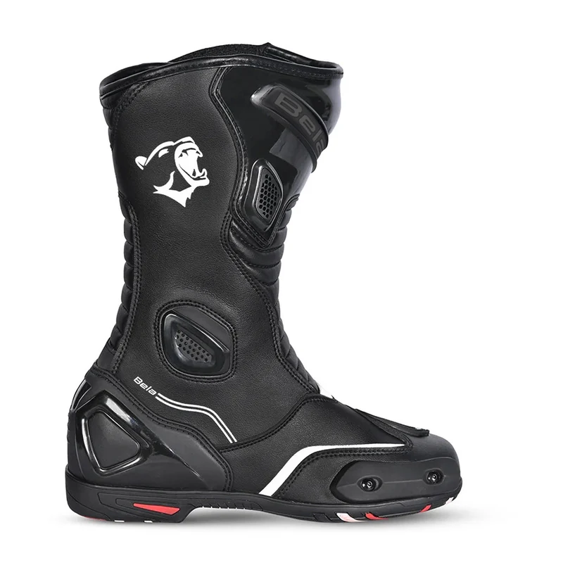 BELA STRIP BOTAS DE MOTO DE TOURING PIEL NEGRO BLANCO