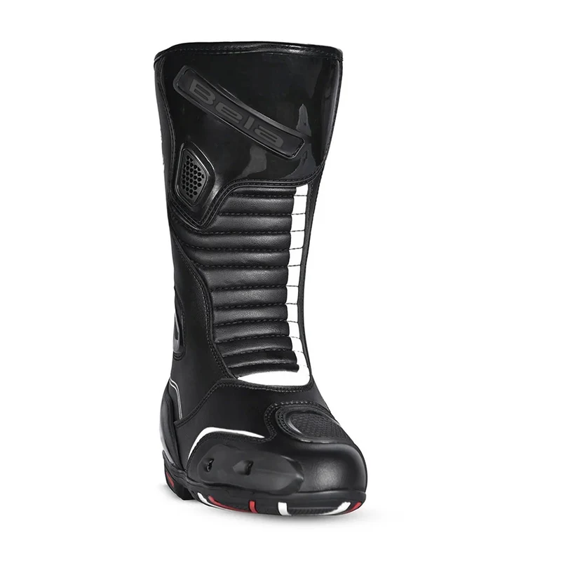 BELA STRIP BOTAS DE MOTO DE TOURING PIEL NEGRO BLANCO
