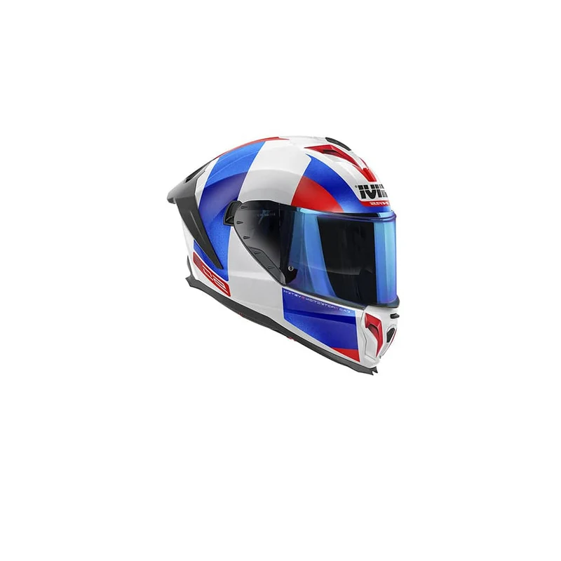 GIVI H503 VISION Casco Integral Para Moto Blanco Azul Rojo