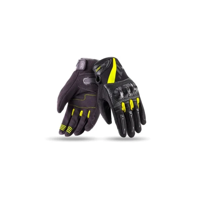 SEVENTY DEGREES SD-N14 NAKED VERANO GUANTE DE MOTO HOMBRE NEGRO AMARILLO
