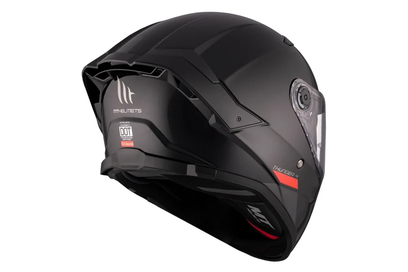 MT THUNDER 4 SV SOLID INTEGRAL DEPORTIVO CASCO DE MOTO A1 NEGRO BRILLANTE