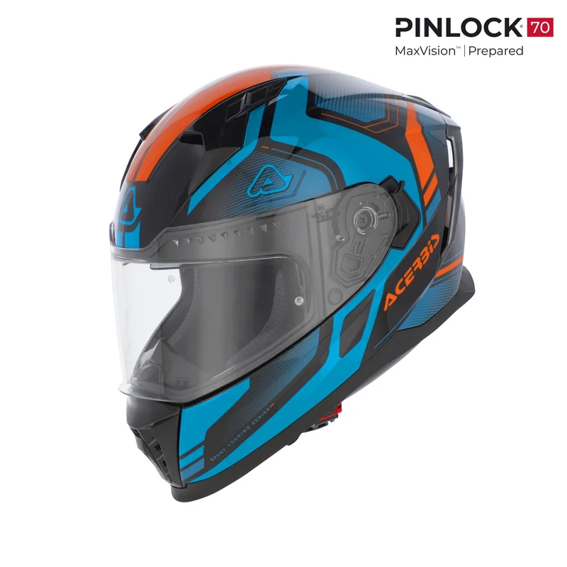 ACERBIS CASCO X-WAY GRAPHIC AZUL NARANJA