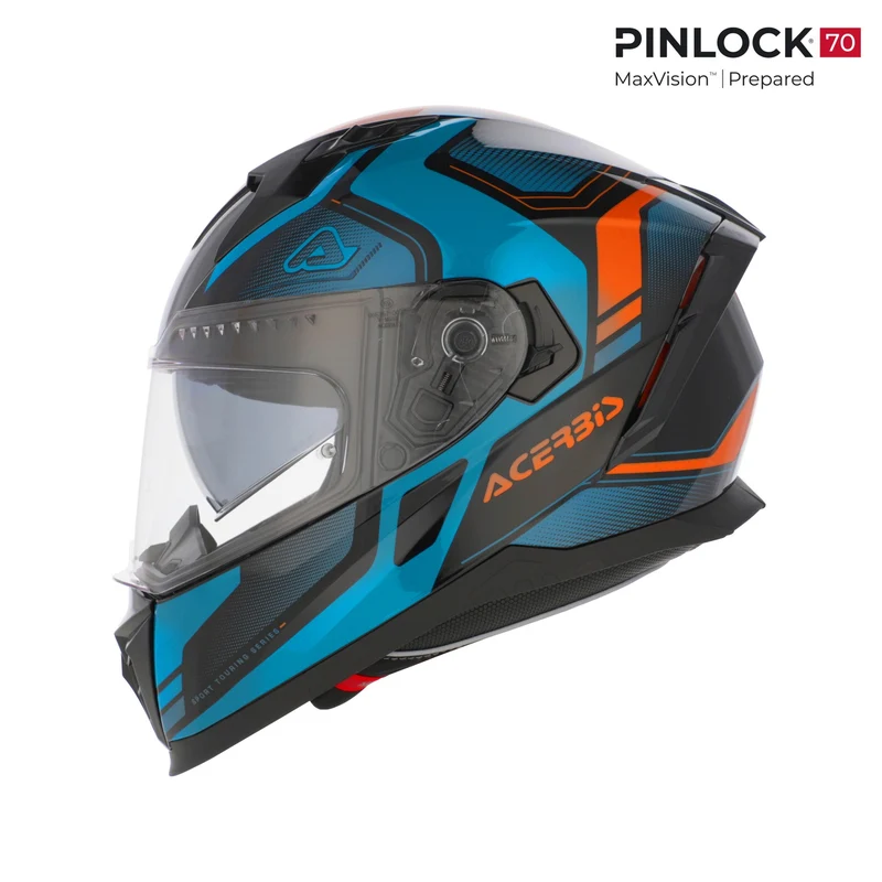 ACERBIS CASCO X-WAY GRAPHIC AZUL NARANJA