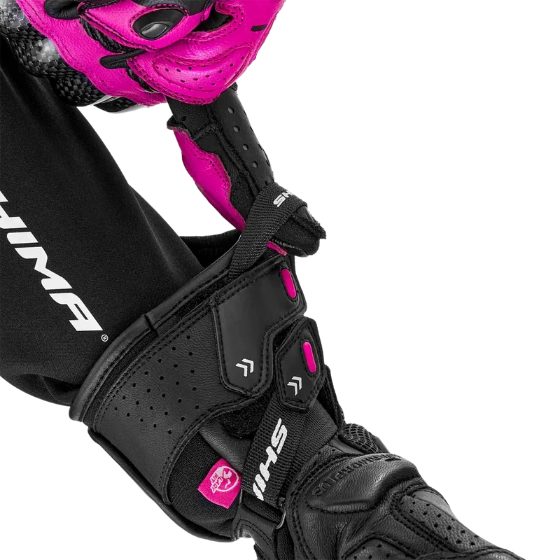 SHIMA RS-3 GUANTES DEPORTIVOS NEGRO MUJER ROSA