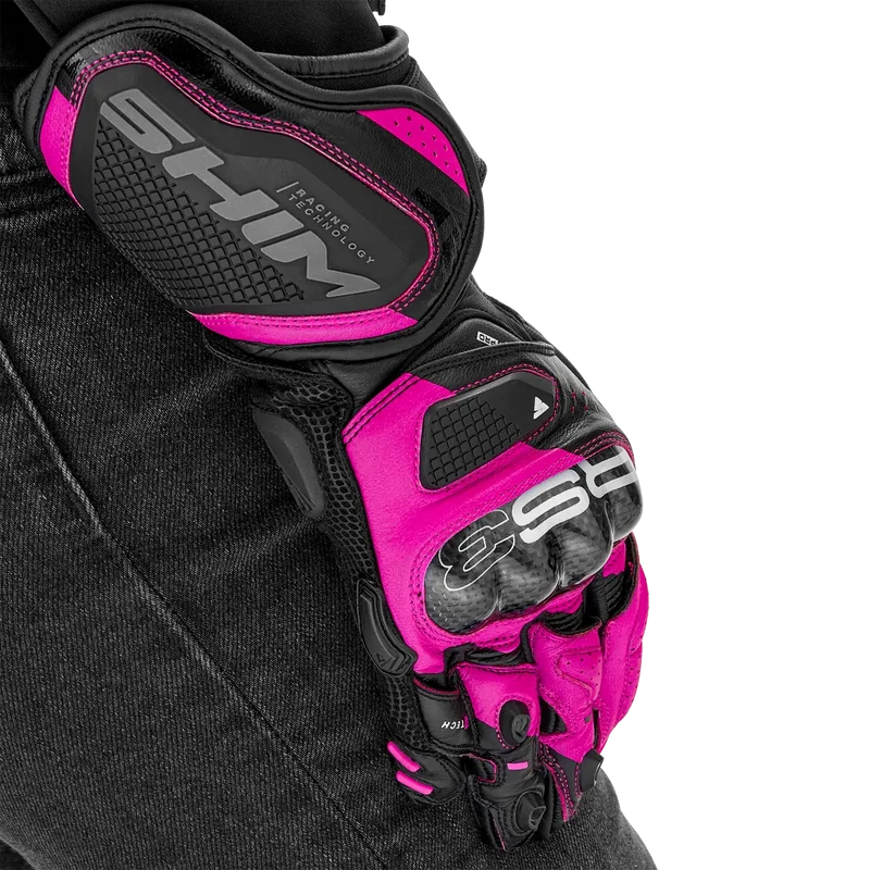 SHIMA RS-3 GUANTES DEPORTIVOS NEGRO MUJER ROSA