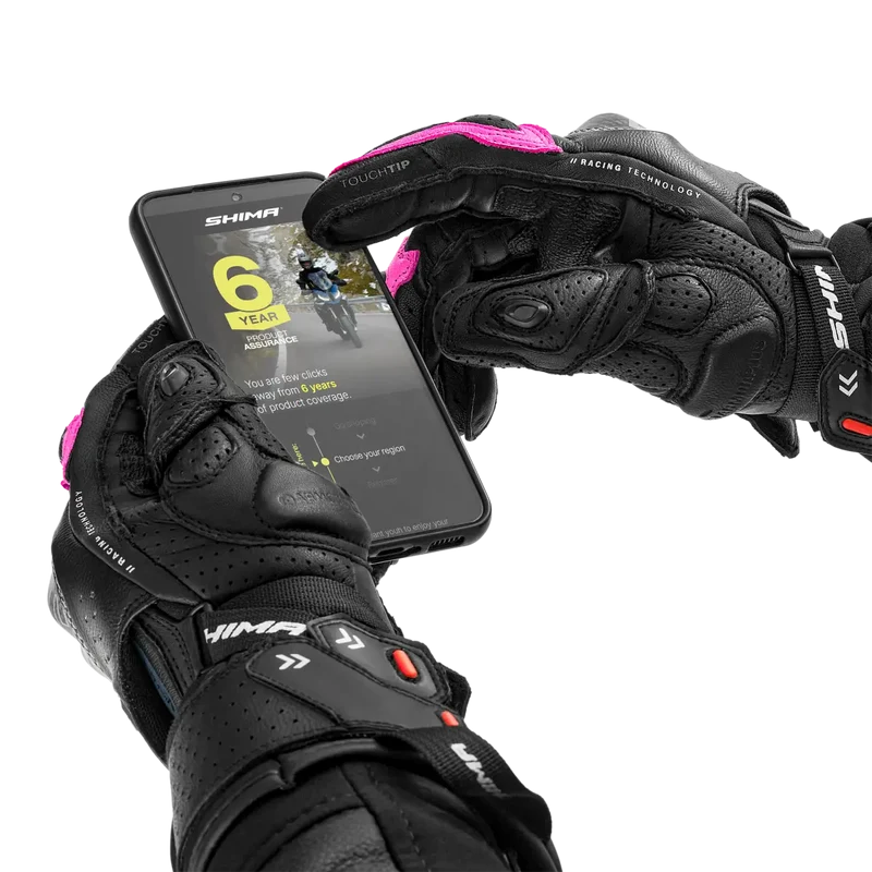 SHIMA RS-3 GUANTES DEPORTIVOS NEGRO MUJER ROSA