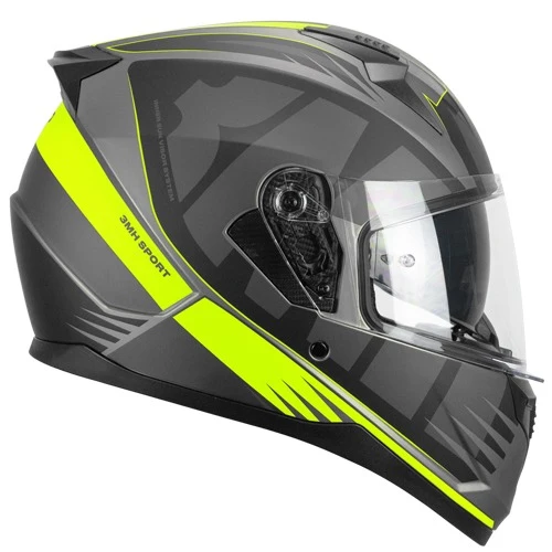 SKA-P 3MHG SPEEDER SPORT Casco Integral Negro Amarillo Fluoro Opaco