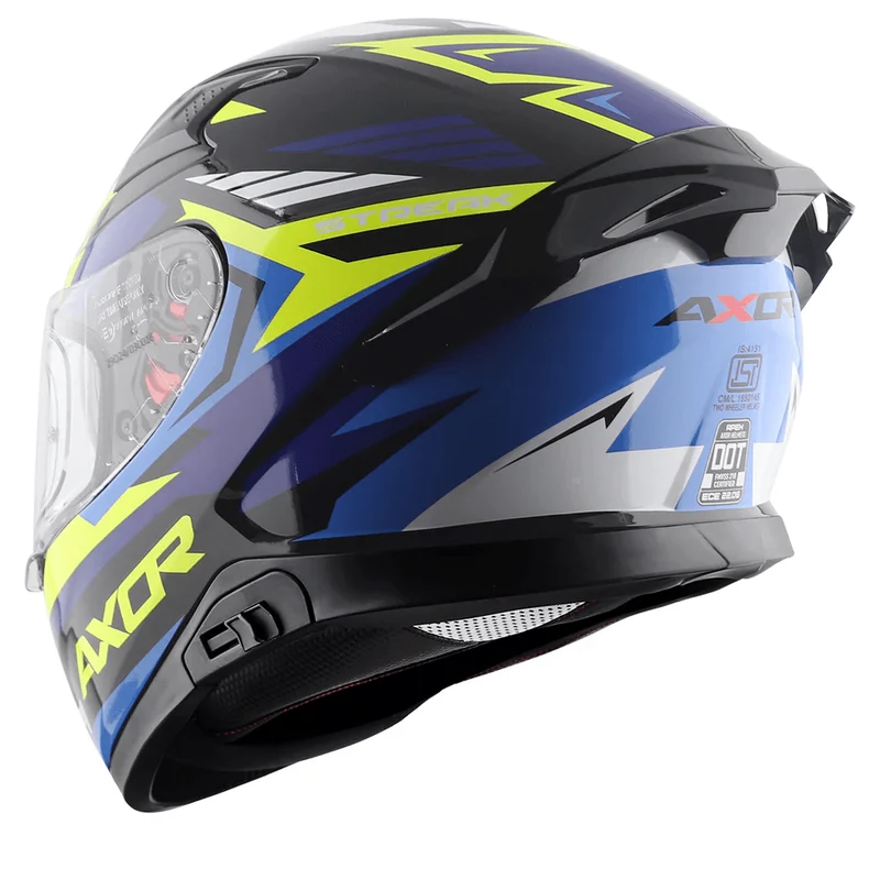 AXOR APEX STREAK CASCO INTEGRAL DE MOTO NEGRO AZUL