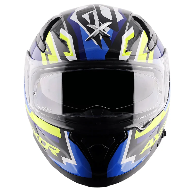 AXOR APEX STREAK CASCO INTEGRAL DE MOTO NEGRO AZUL