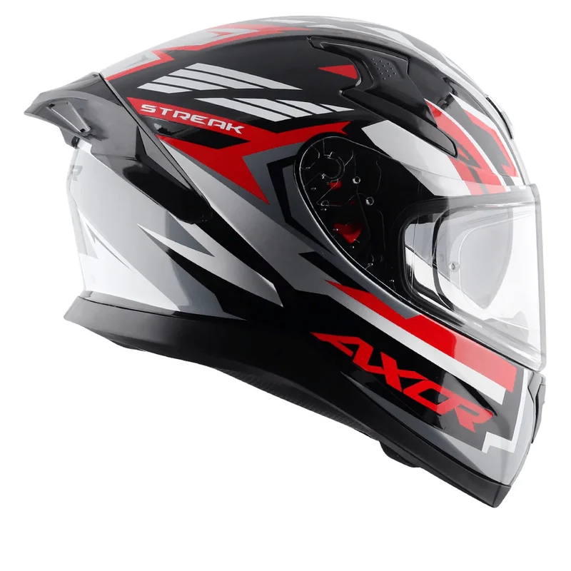 AXOR APEX STREAK CASCO INTEGRAL DE MOTOCICLETA NEGRO_ROJO