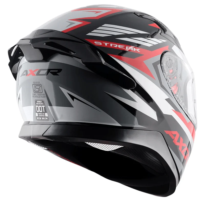 AXOR APEX STREAK CASCO INTEGRAL DE MOTOCICLETA NEGRO_ROJO