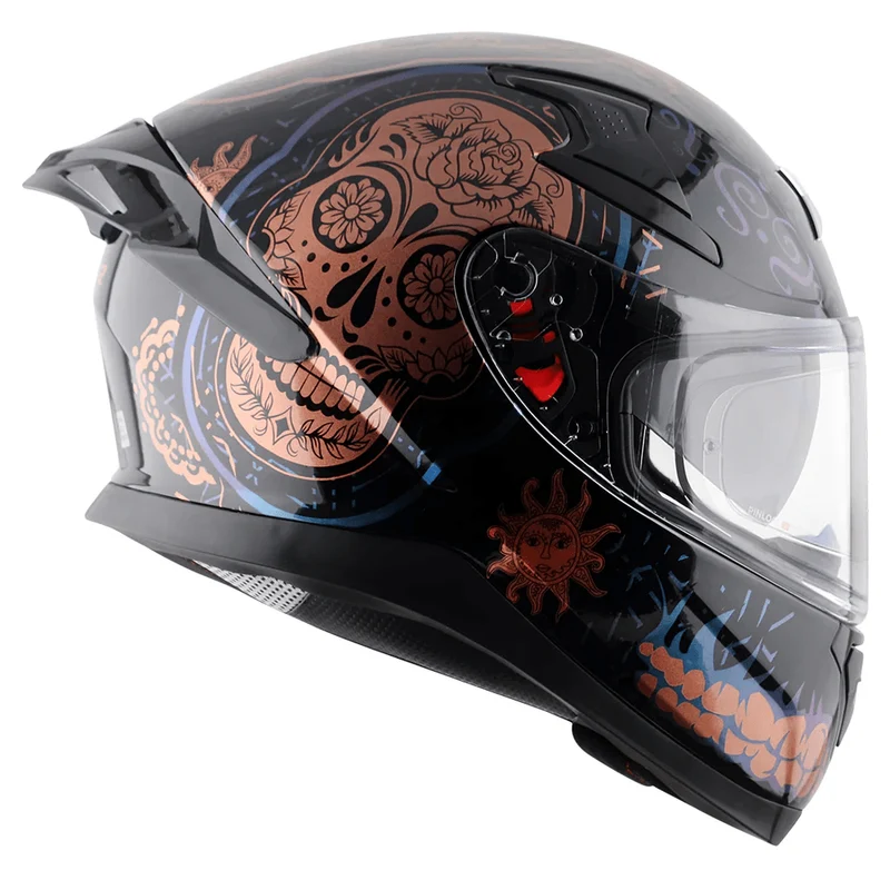 AXOR APEX TRANCE CASCO INTEGRAL DE MOTOCICLETA BLACK GOLD